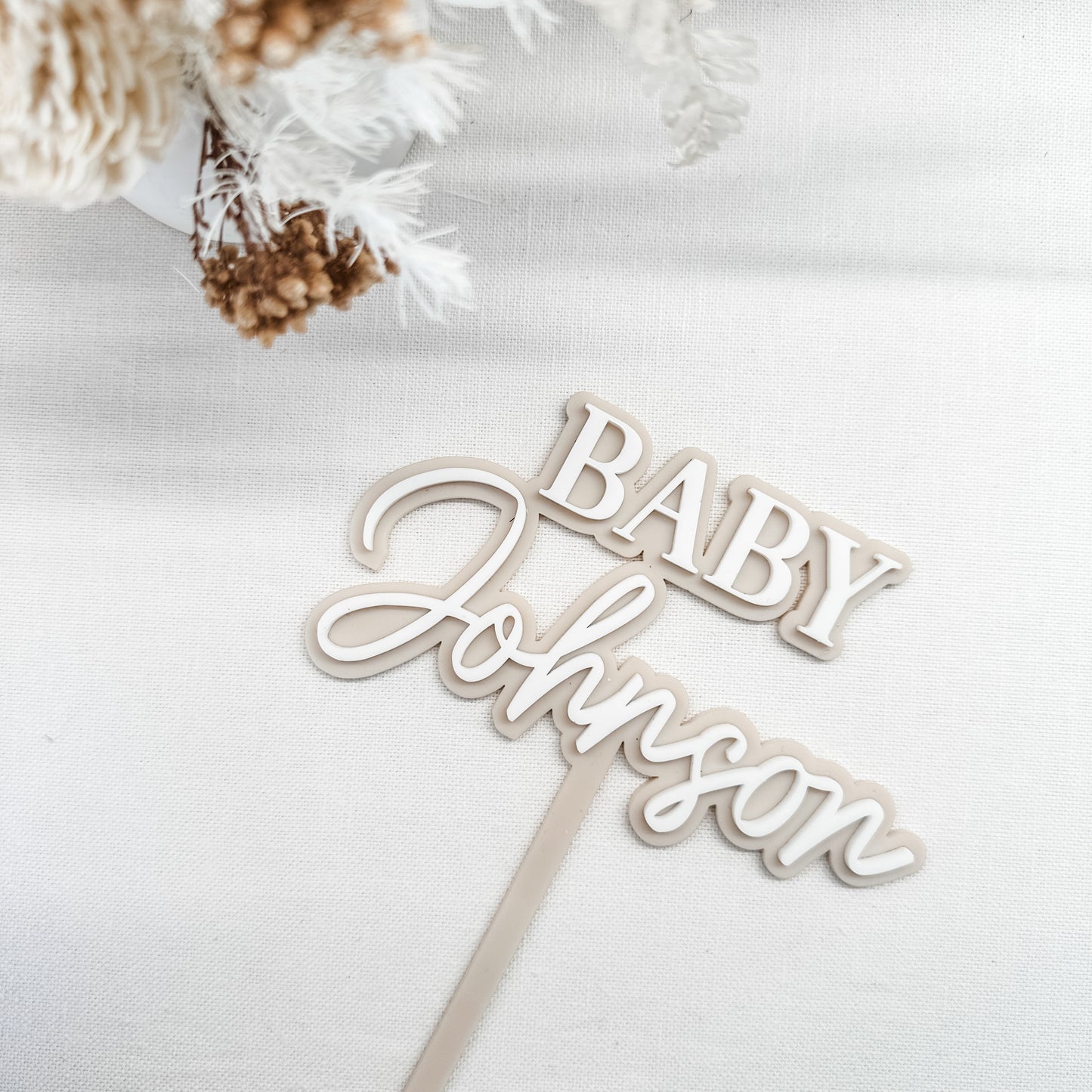 Baby Shower Cake Topper | Johnson