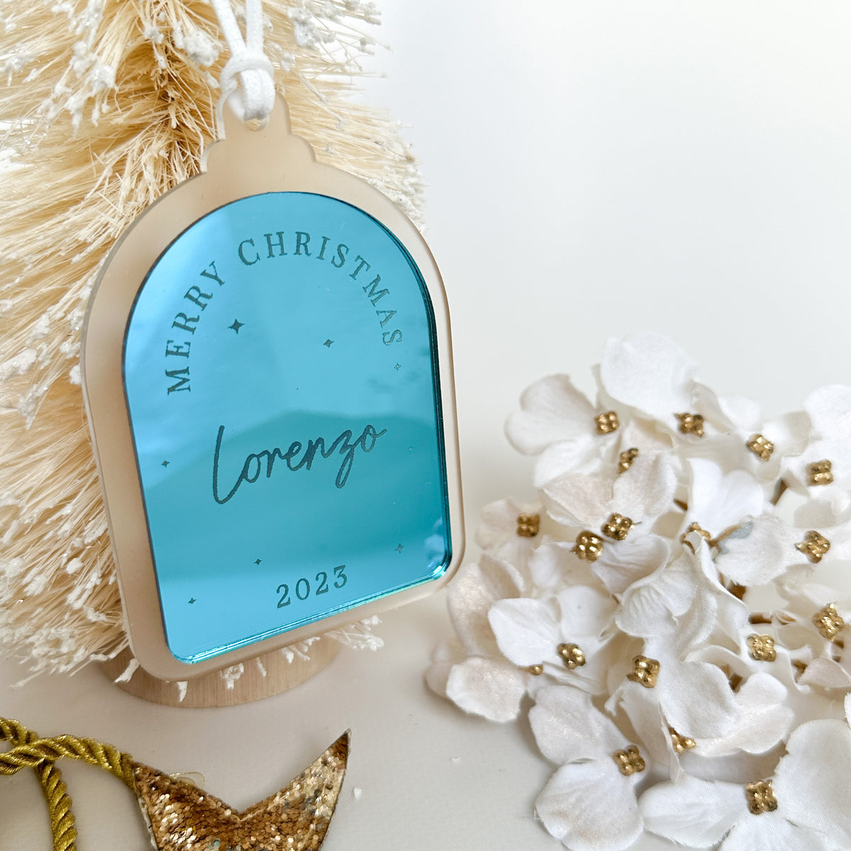 First Christmas Baby Arch Personalised Baubles