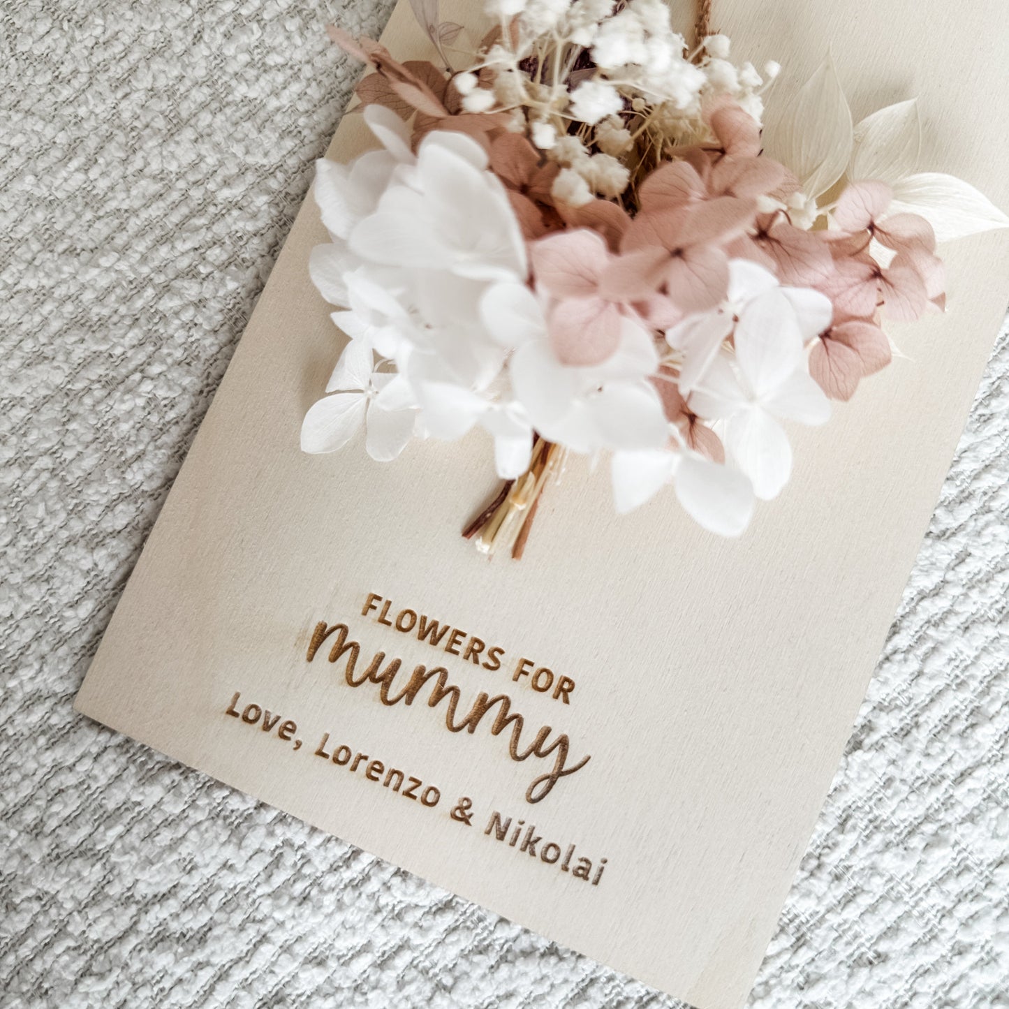 Hanging Dried Flowers Plaque