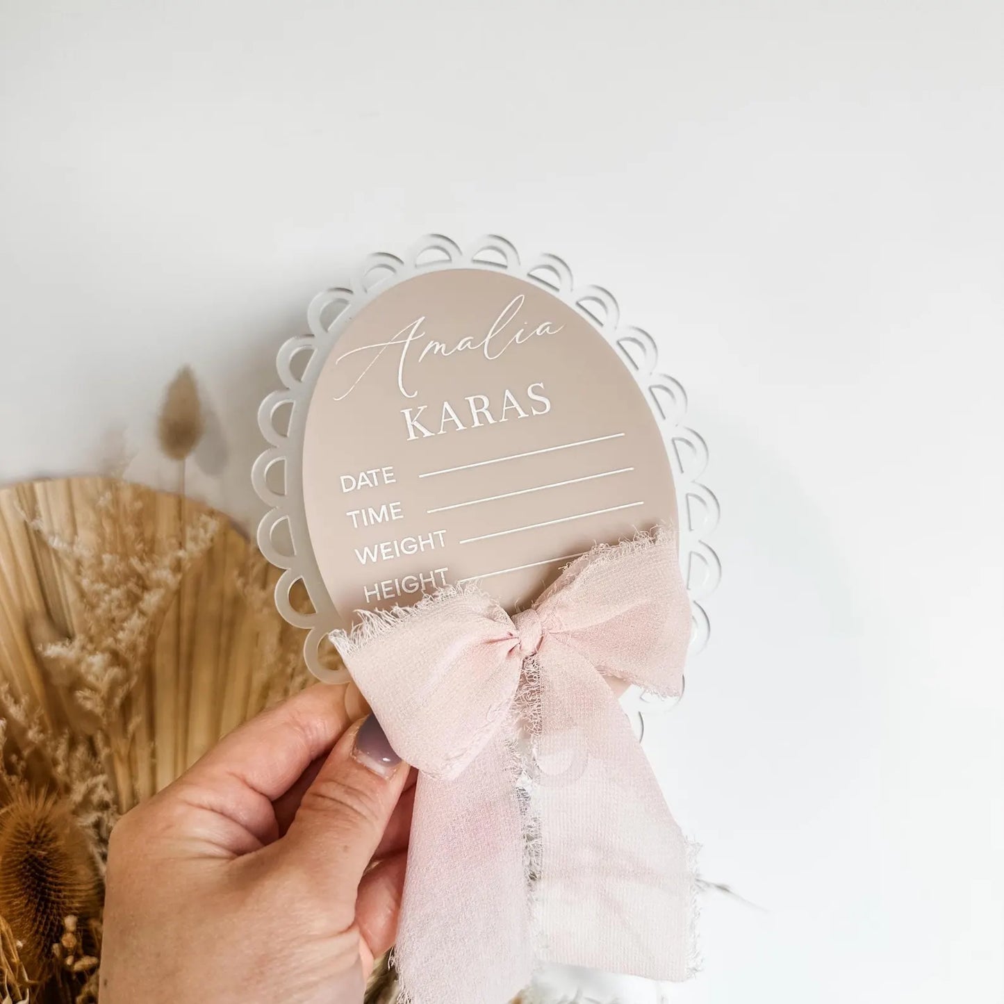 Baby Announcement Plaque - Writable
