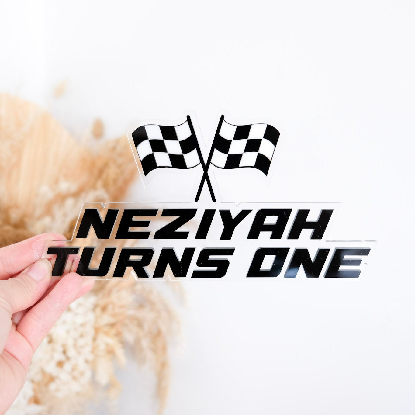 Race Car Theme Cake Topper or Fropper