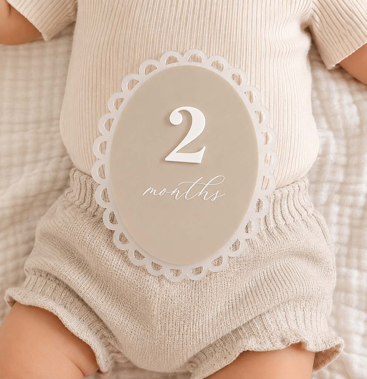 Vintage Style Baby Monthly Milestones