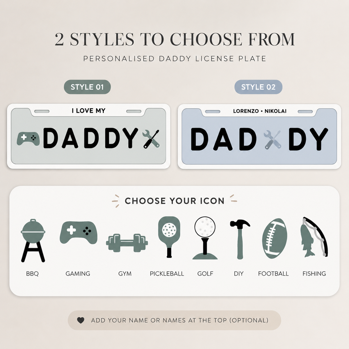 Personalised Number Plate - Daddy