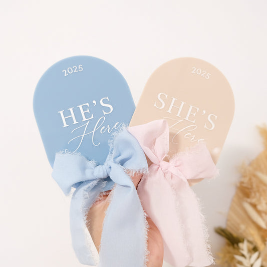 Gender Reveal Announcement Signs
