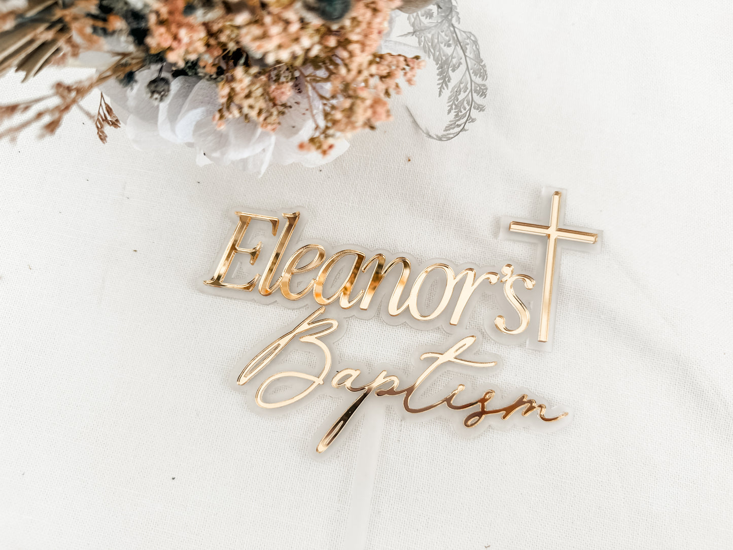 Baptism Cake Topper | Eleanor