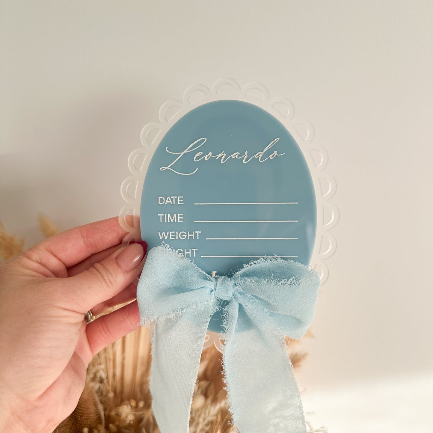Baby Announcement Plaque - Writable