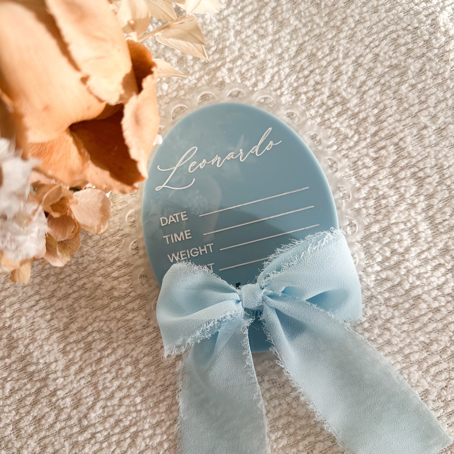 Baby Announcement Plaque - Writable