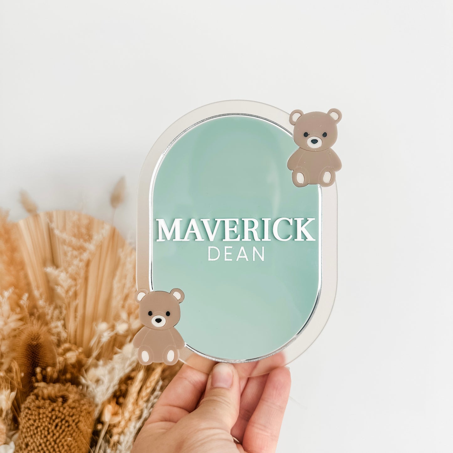 Bear Announcement Oval Plaque