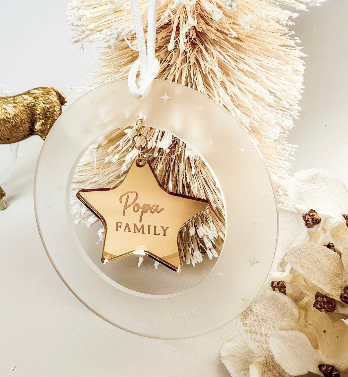 Family Star Wreath Christmas Bauble