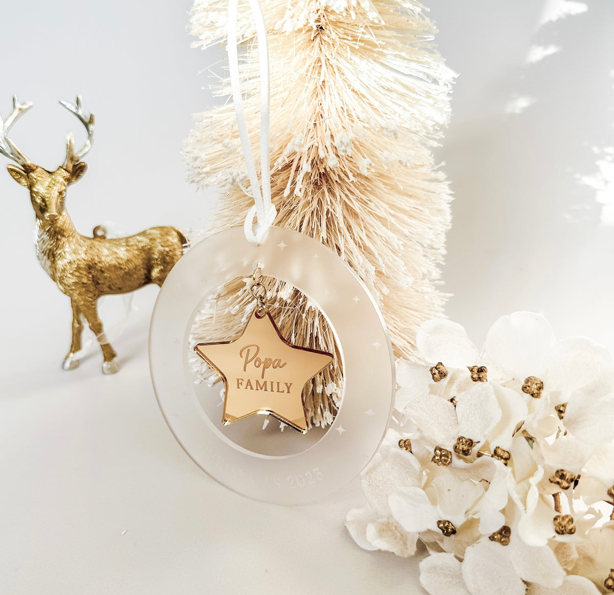 Family Star Wreath Christmas Bauble