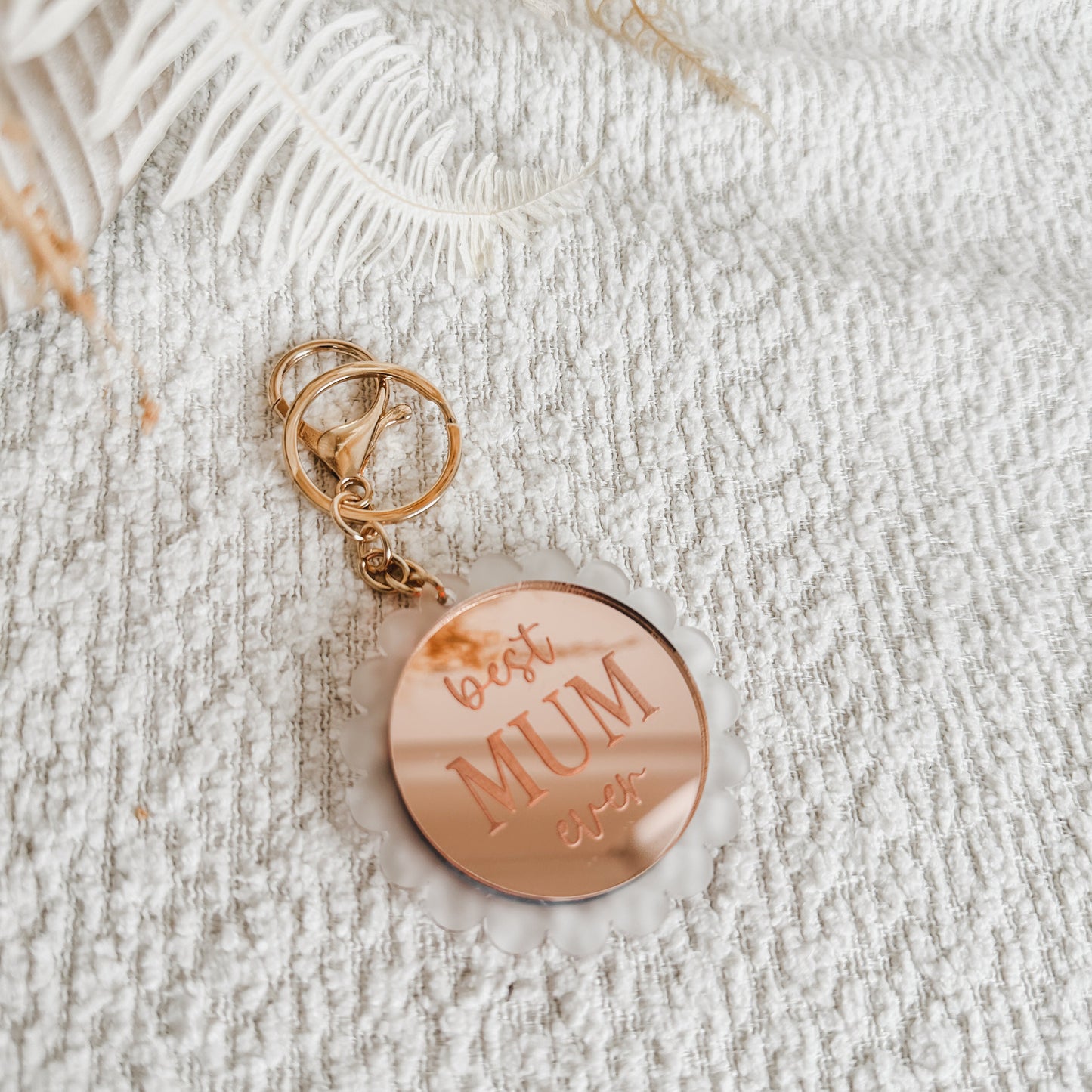 Round Scallop Keyring with optional NFC
