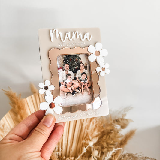 Floral Mama Photo Frame Magnet