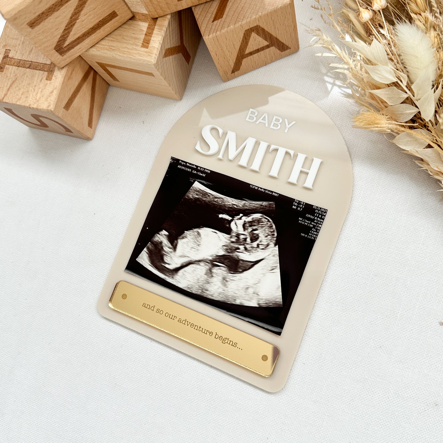 Baby Announcement Ultrasound Arch Magnet