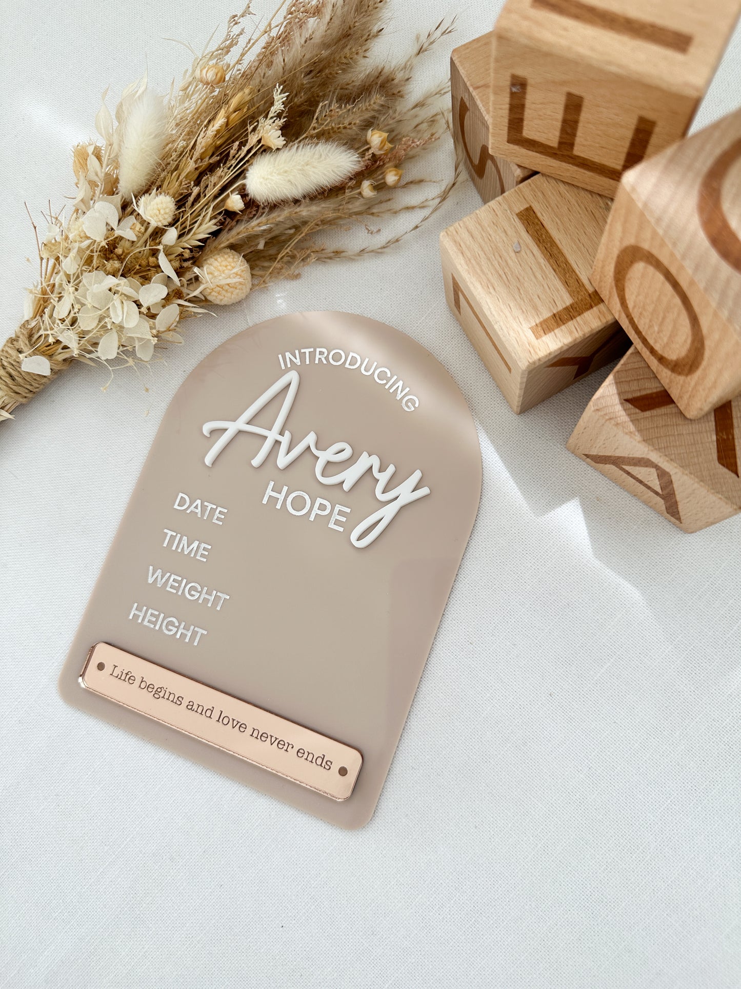 Birth Announcement Arch Plaque