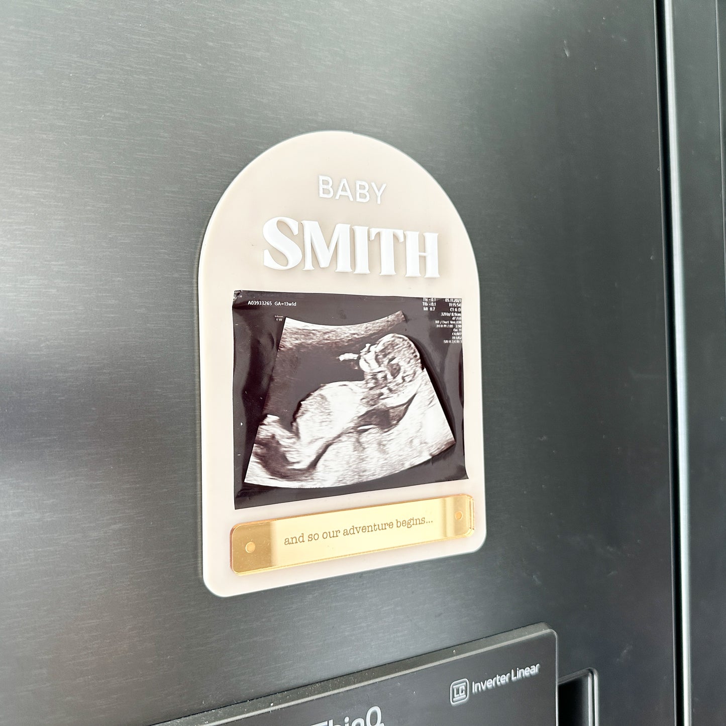 Baby Announcement Ultrasound Arch Magnet