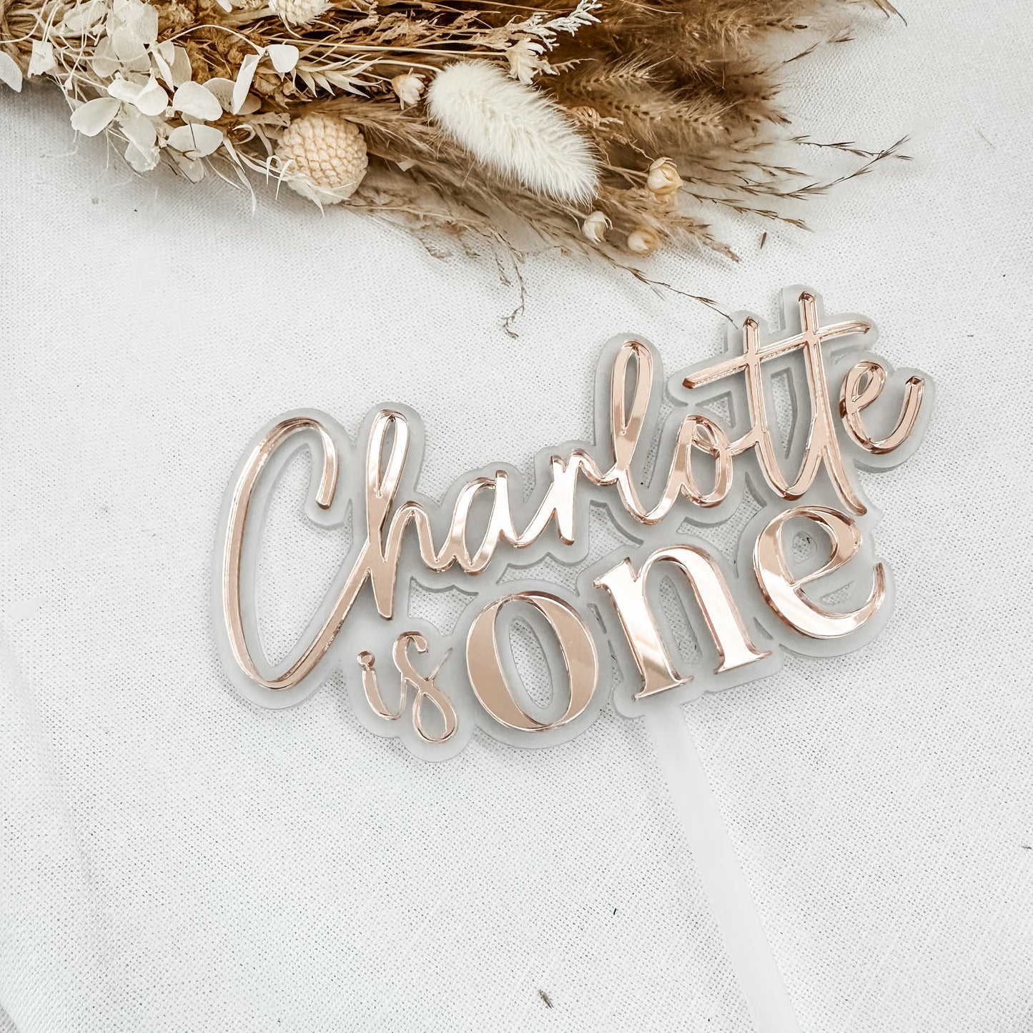 First Birthday 'One' Cake Topper | Charlotte
