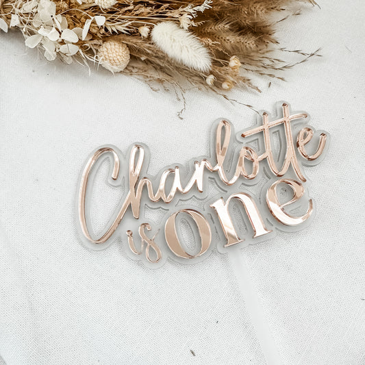 First Birthday 'One' Cake Topper | Charlotte