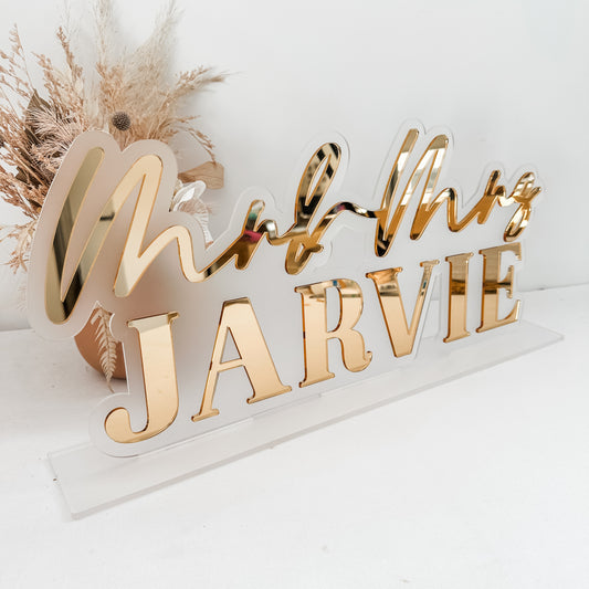 Wedding Table Name Sign