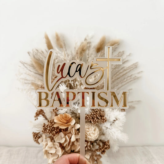 Baptism Cake Topper | Luca